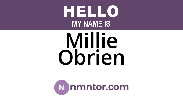 Millie Obrien