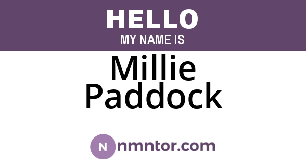 Millie Paddock