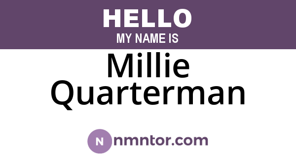 Millie Quarterman