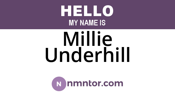 Millie Underhill