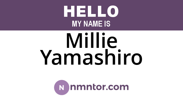 Millie Yamashiro
