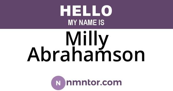 Milly Abrahamson