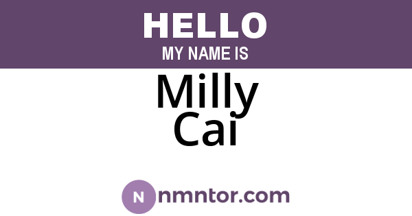 Milly Cai