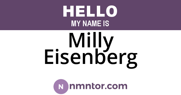 Milly Eisenberg
