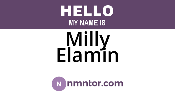 Milly Elamin