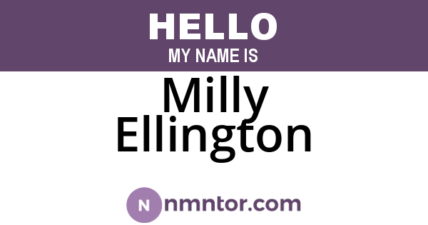Milly Ellington