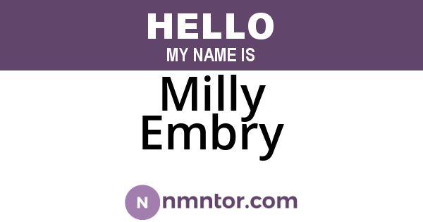 Milly Embry