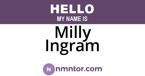 Milly Ingram