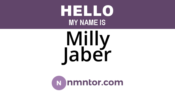 Milly Jaber