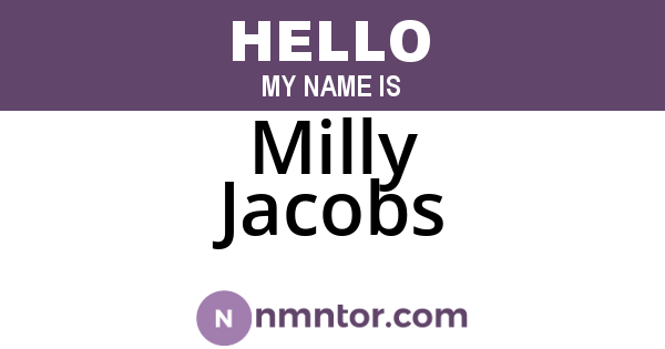 Milly Jacobs