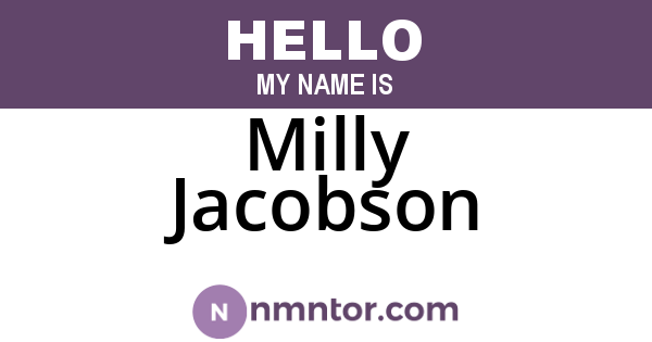 Milly Jacobson