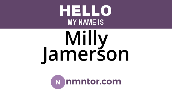 Milly Jamerson