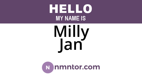 Milly Jan