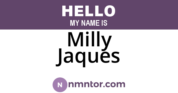 Milly Jaques