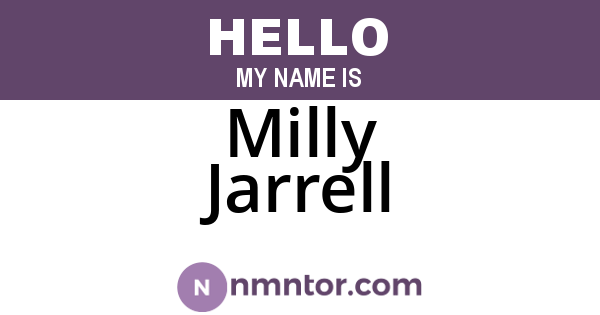 Milly Jarrell