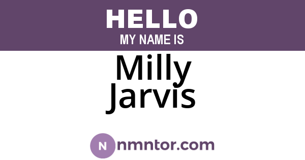 Milly Jarvis