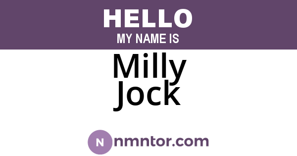 Milly Jock