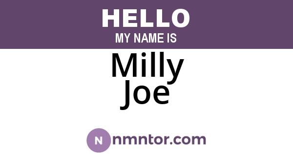 Milly Joe