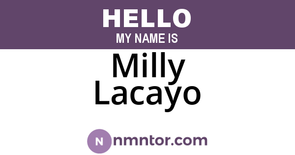 Milly Lacayo