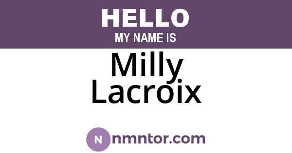 Milly Lacroix