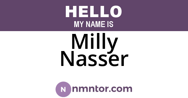 Milly Nasser