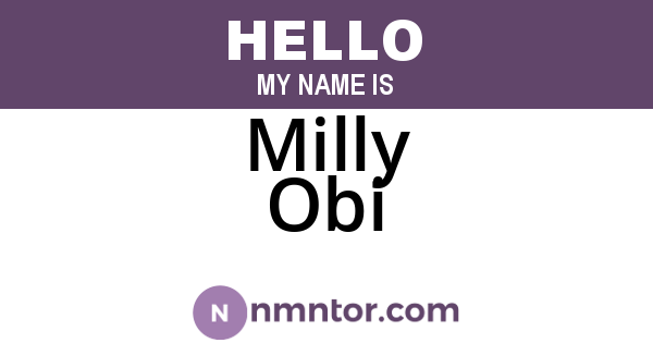 Milly Obi