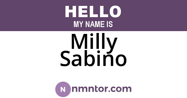 Milly Sabino