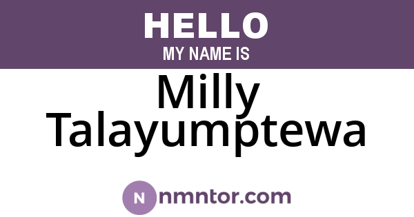 Milly Talayumptewa