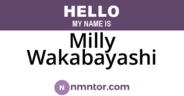 Milly Wakabayashi