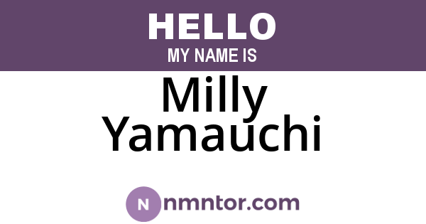 Milly Yamauchi