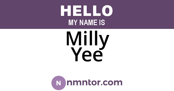 Milly Yee