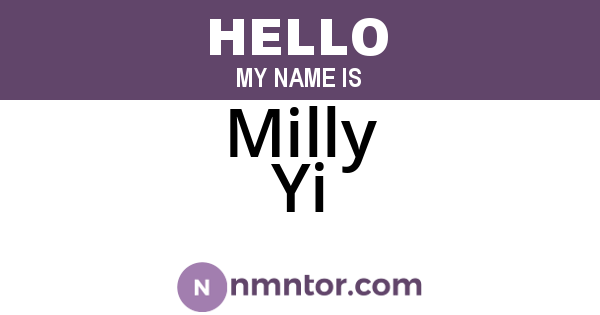 Milly Yi