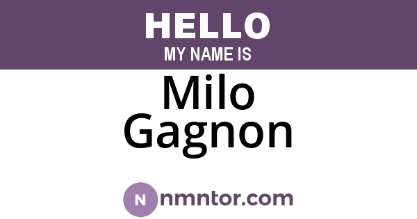Milo Gagnon