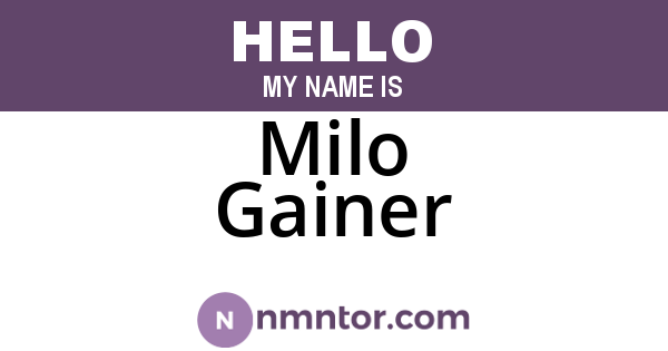 Milo Gainer