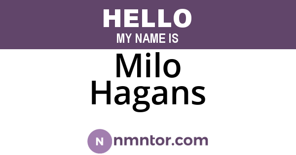 Milo Hagans