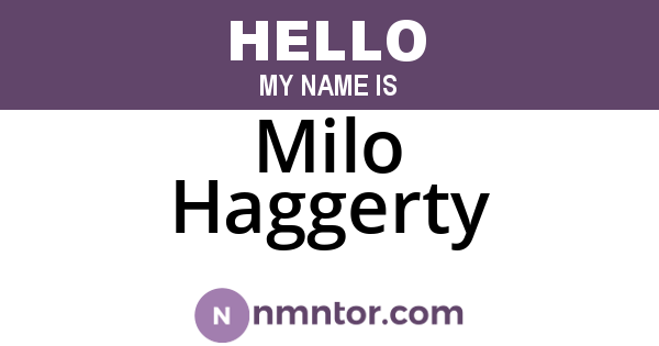 Milo Haggerty