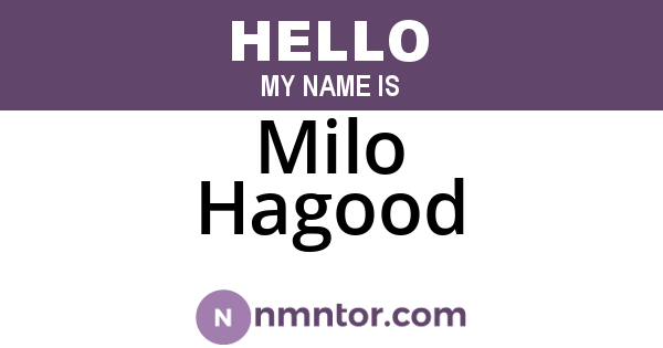 Milo Hagood