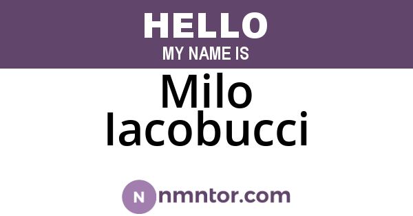Milo Iacobucci