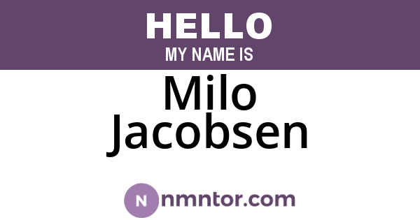 Milo Jacobsen