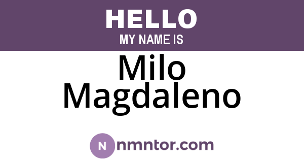 Milo Magdaleno