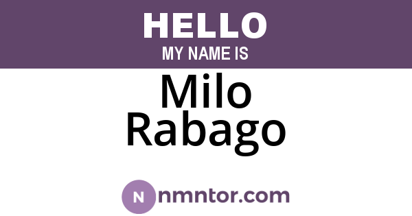 Milo Rabago