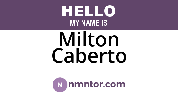 Milton Caberto