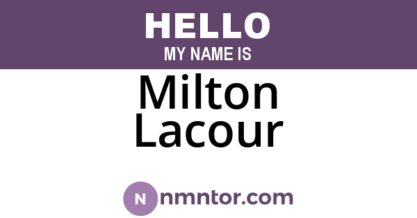 Milton Lacour