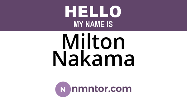Milton Nakama