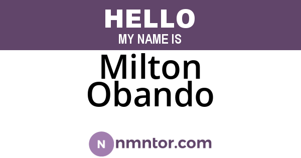 Milton Obando