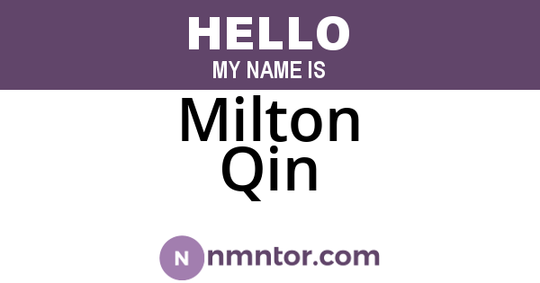 Milton Qin