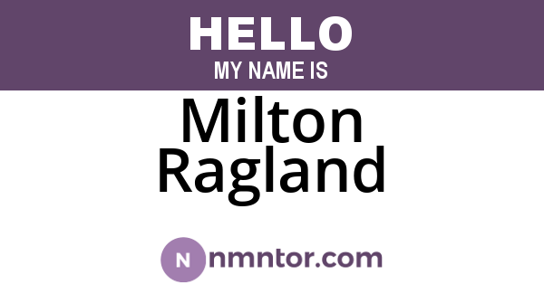 Milton Ragland