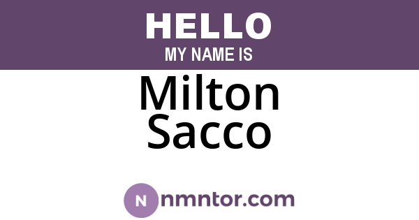 Milton Sacco