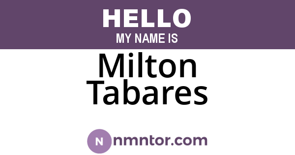 Milton Tabares