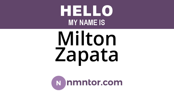 Milton Zapata